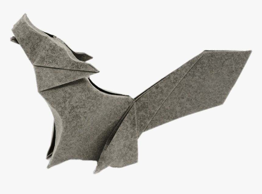 Origami Howling Woolf - Transparent Background Origami Transparent, HD Png Download