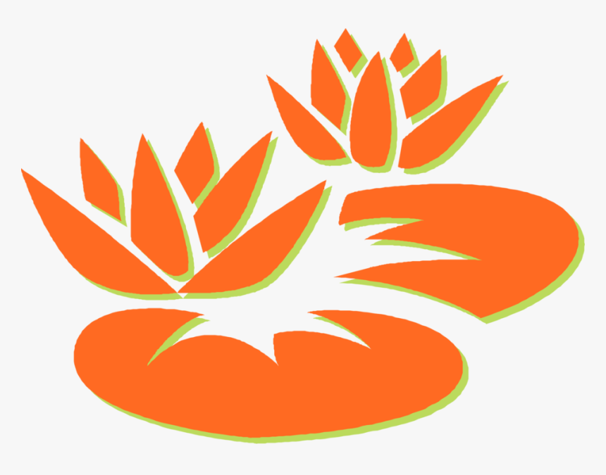 Vector Illustration Of Lotus Flower Or Water Lily Aquatic - Flower Orange Lotus Png, Transparent Png