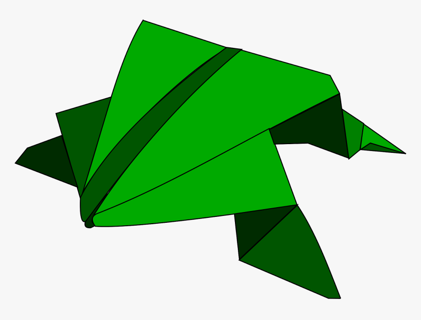 Triangle,plant,grass - Origami Frog Png, Transparent Png