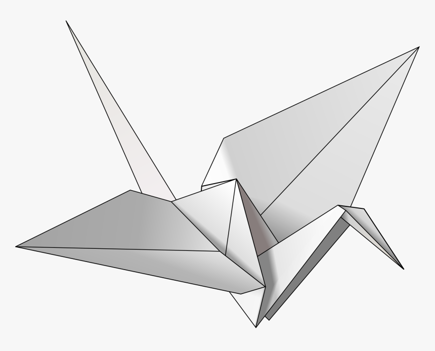Transparent Graphic Origami Crane, HD Png Download