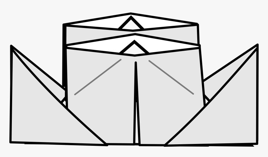 Origami Steamer Clip Arts - Laivo Lankstymas Is Popieriaus, HD Png Download