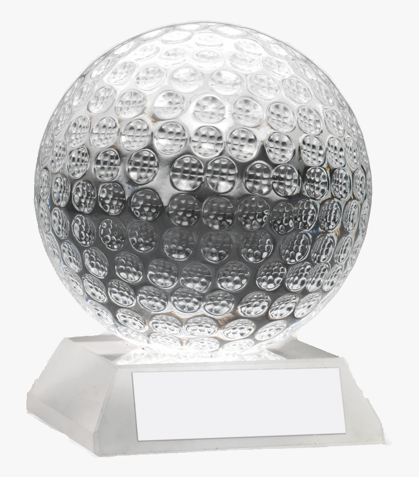 Clear Glass Golf Ball Trophy 76mm, HD Png Download