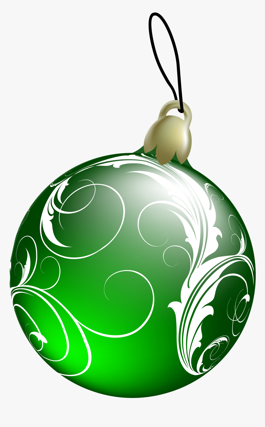 Green Christmas Balls Png, Transparent Png