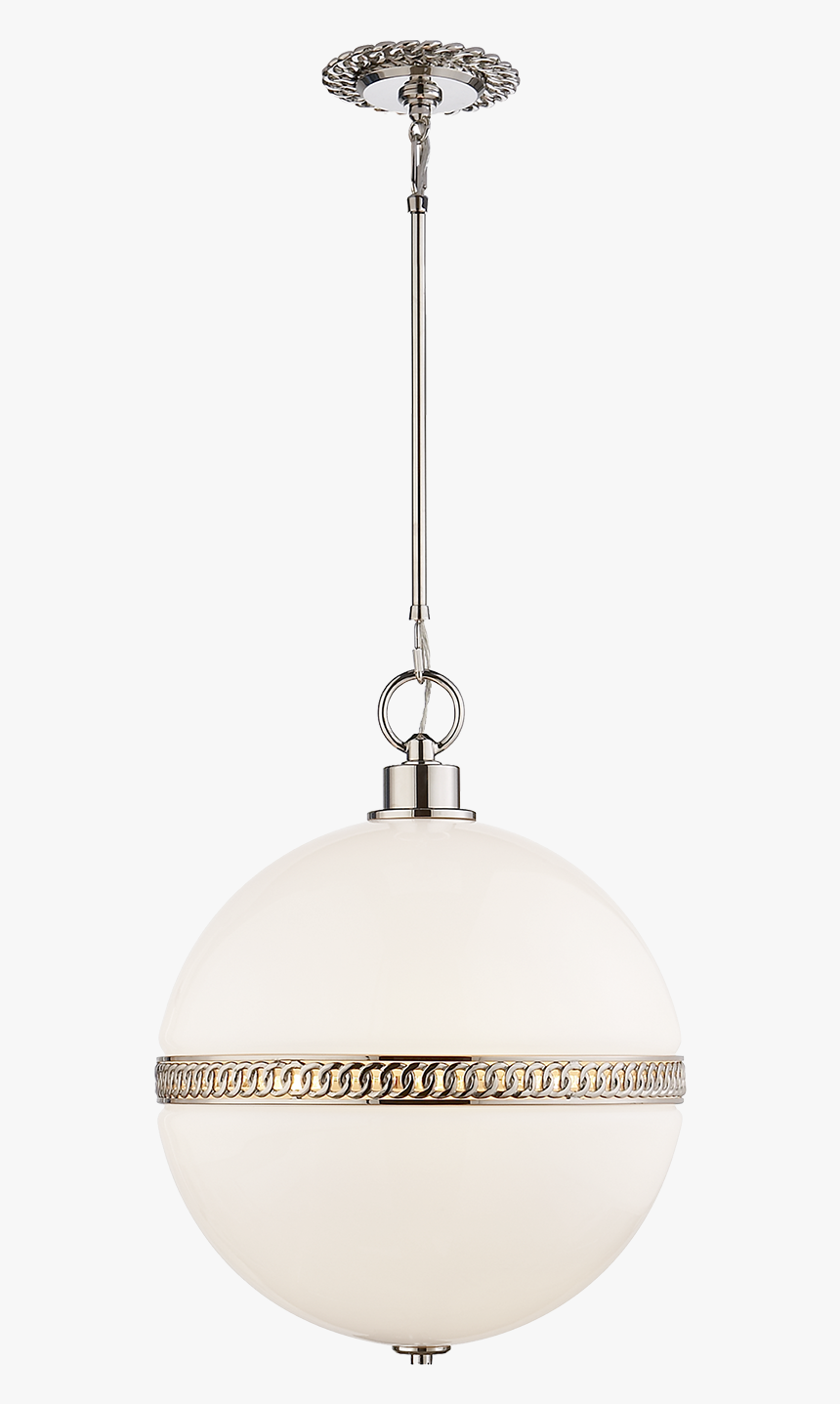 Polished Nickel Large Glass Pendant, HD Png Download