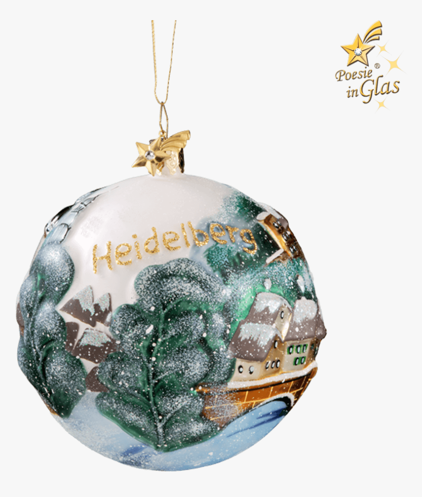 Glass Sphere Heidelberg Winter - Christmas Ornament, HD Png Download