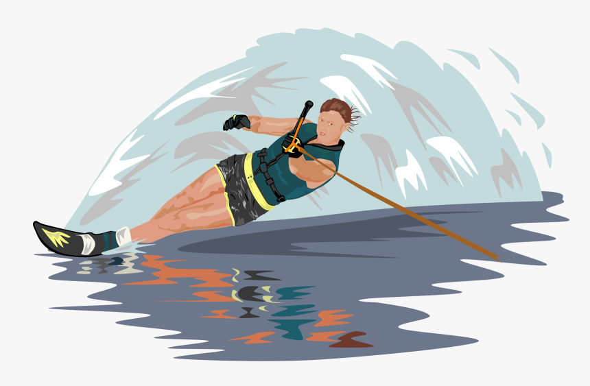 Water Skier Clip Arts - Water Skiing Clip Art, HD Png Download