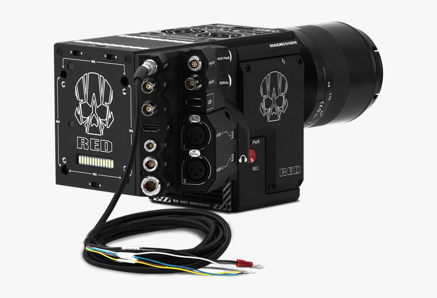 Red 4 Pin 0b Lemo To Flying Lead Aux Power Cable - Camera Lens, HD Png Download