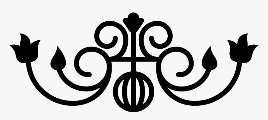 Floral Design With A Hanging Ball In The Middle Of - Icon Vintage Png, Transparent Png