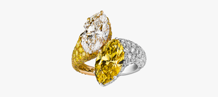 Toi Et Moi Fancy Ring 1 Yellow Diamond Min, HD Png Download