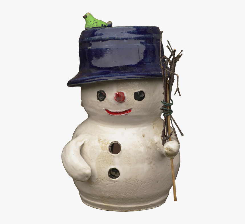 Snowman, Figure, Ceramic, Face, Sculpture - Muneco De Nieve En Ceramica Al Frio, HD Png Download
