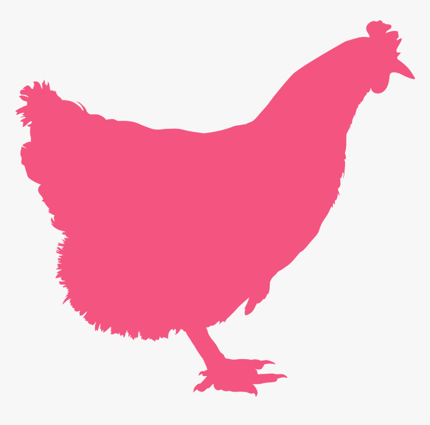 Silhouette Of A Chickens Grey Png, Transparent Png