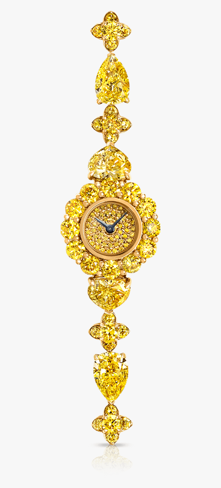 Graff’s Yellow Diamond Watch - Chain, HD Png Download