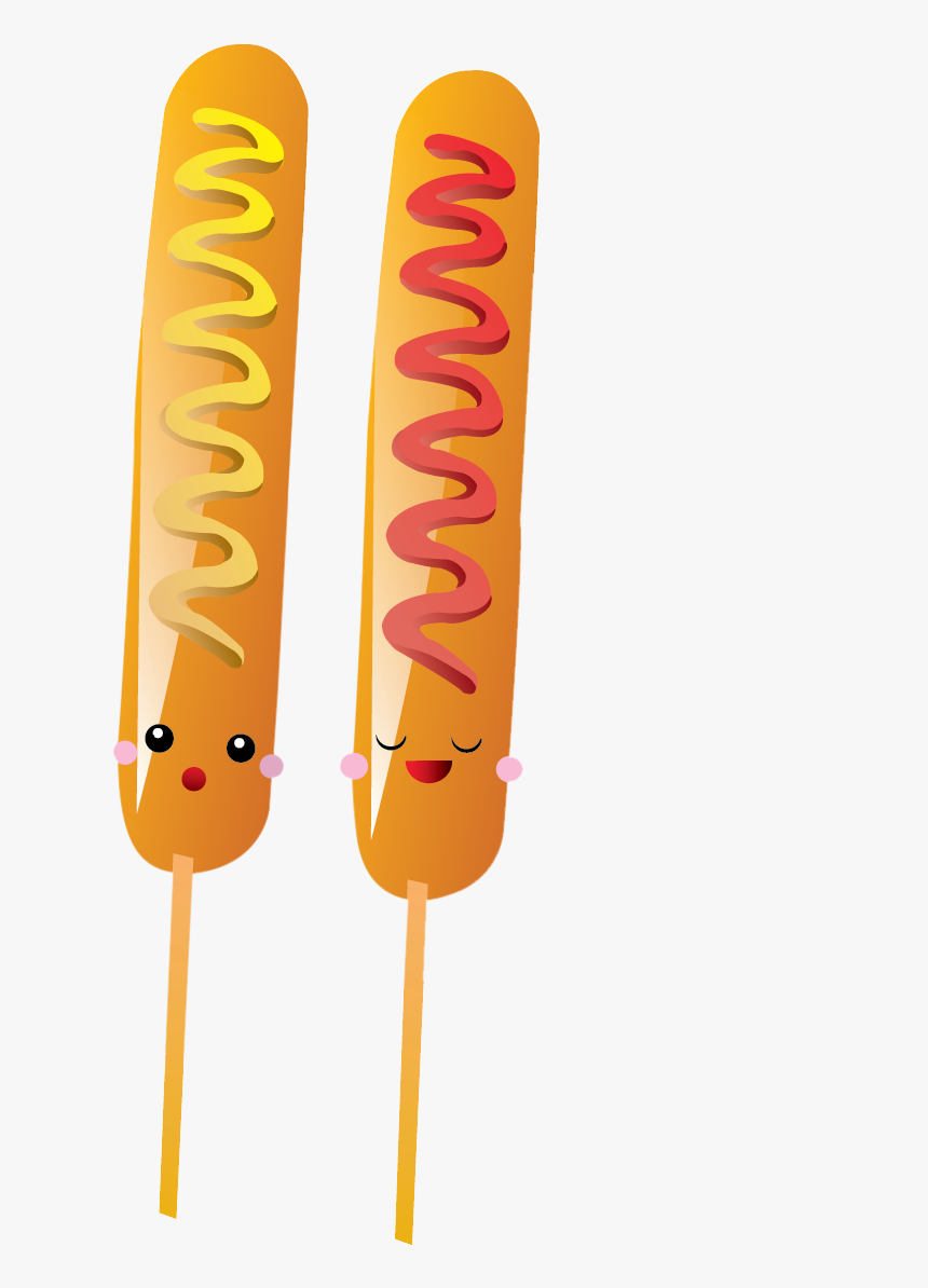 Hot Dog Clipart Art - Hotdog On Stick Clipart, HD Png Download