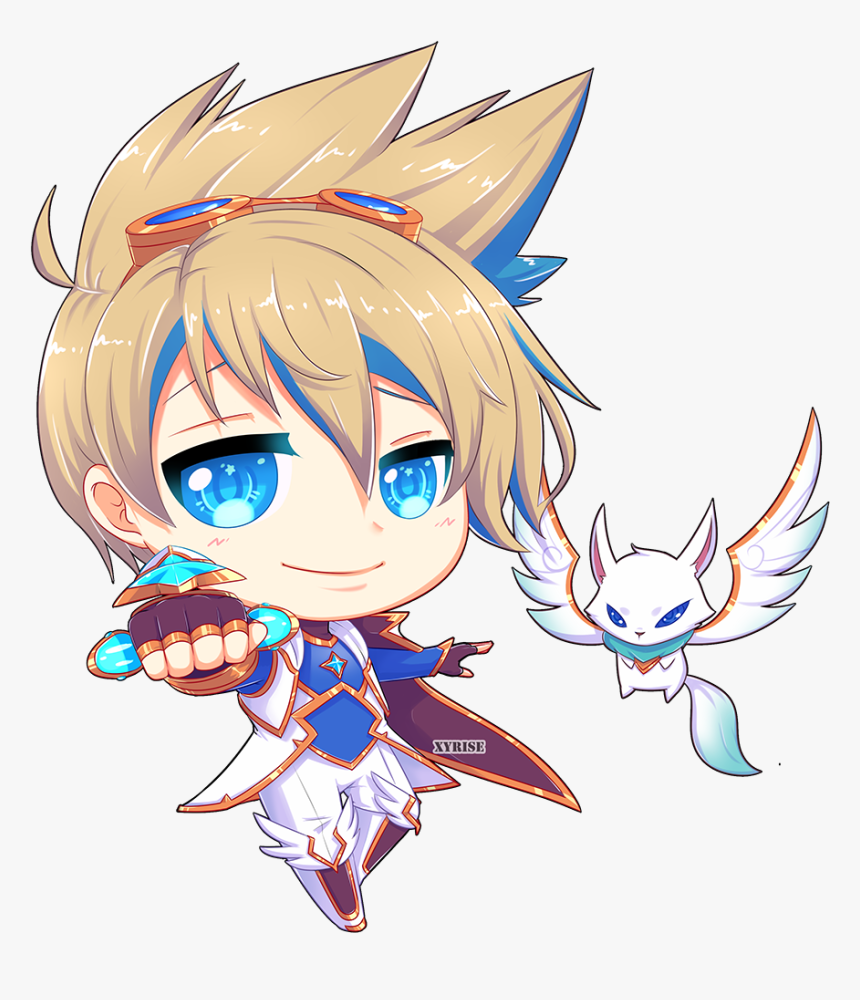 Star Guardian Ezreal Chibi , Png Download - League Of Legends Star Guardian Ezreal Chibi, Transparent Png