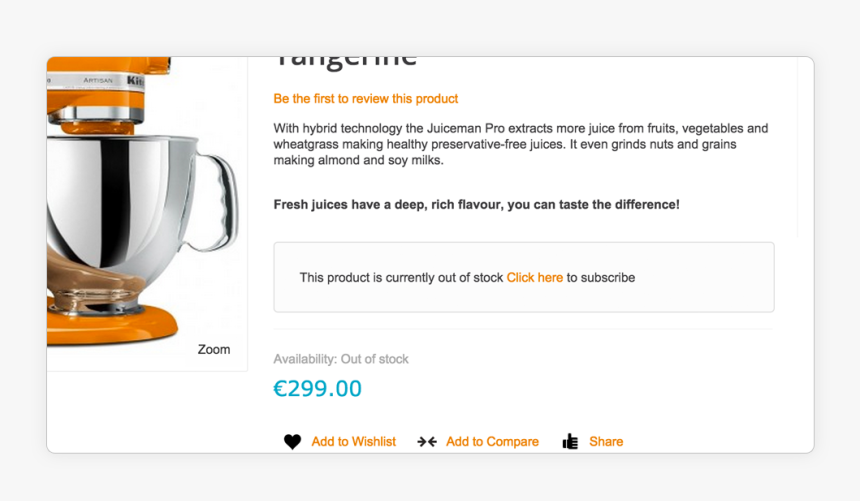 Out Of Stock Email Magento - Product Back In Stock Email, HD Png Download