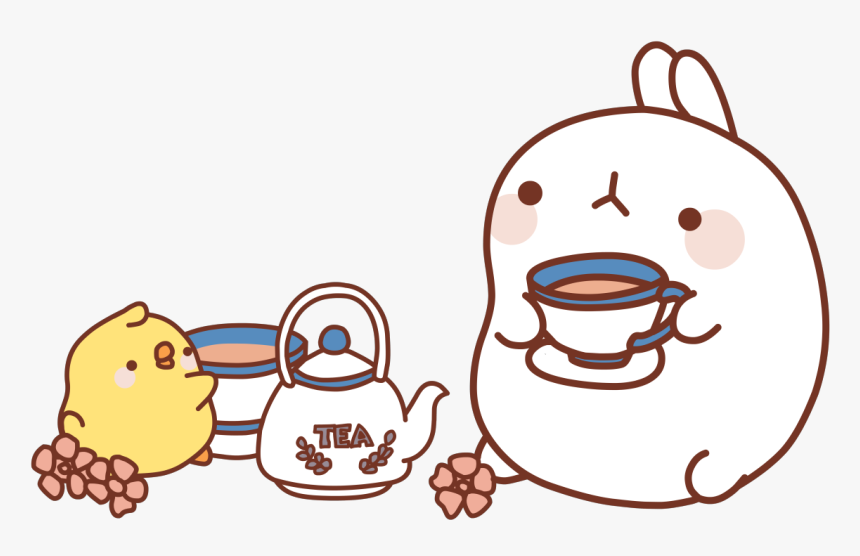 Let S Have A Cup Of Tea Piupiu - Molang Y Piu Piu Png, Transparent Png
