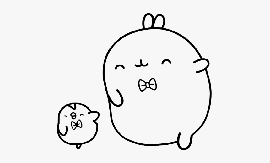 Molang Black And White, HD Png Download