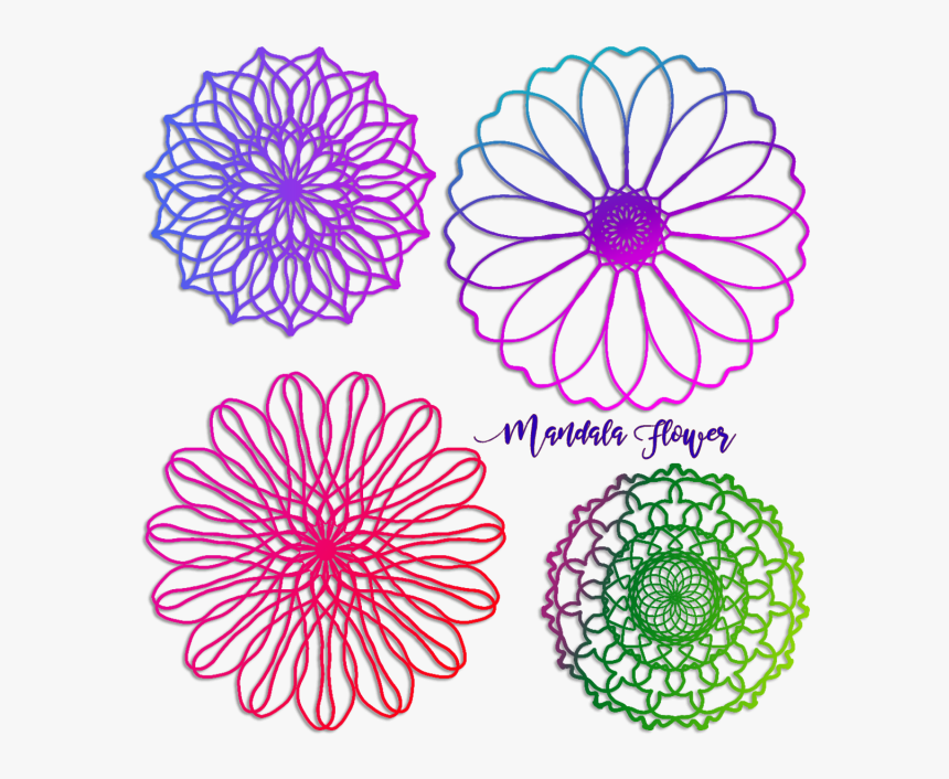 Mandala Flor Pack Mandala Flor Pack Arco Iris Colorido - Mandalas Arcoiris Png, Transparent Png