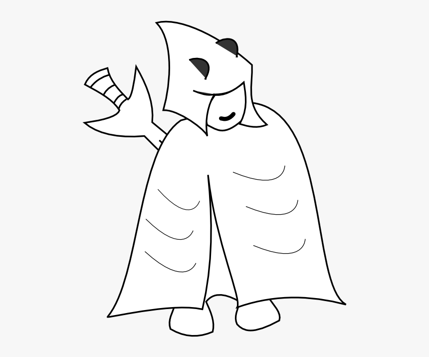 Ancient Combat Uomo Squalo Black White Line Art 555px - Cartoon, HD Png Download