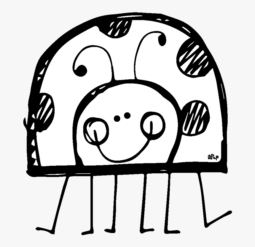 Ladybug Outline Cute Ladybug Black And White Clipart - Cute Ladybug Clipart Black And White, HD Png Download