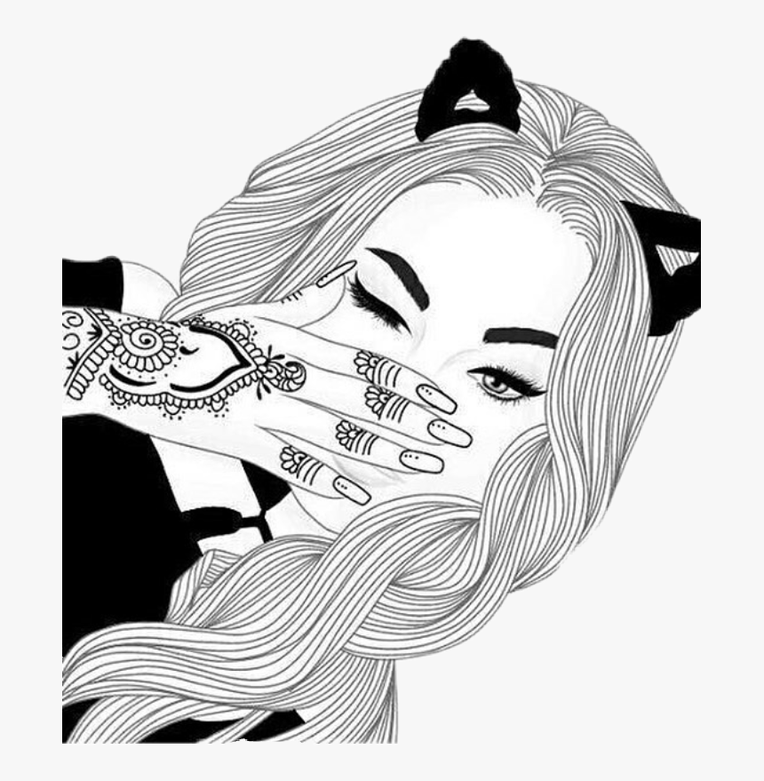 Girl Drawing, HD Png Download