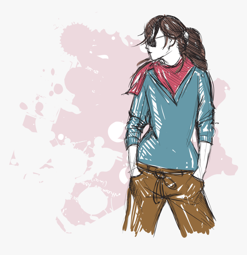 Download Fashion Girl Png Pic For Designing Projects - Fashion Girl Illustration Png, Transparent Png