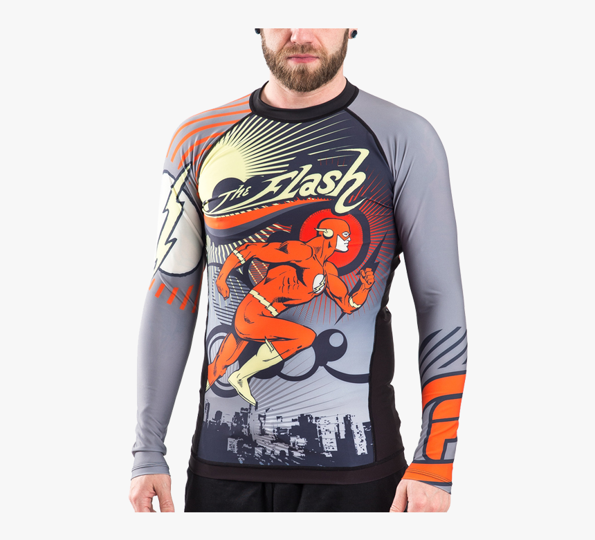 Рашгард Fusion Flash Running Man - Long-sleeved T-shirt, HD Png Download