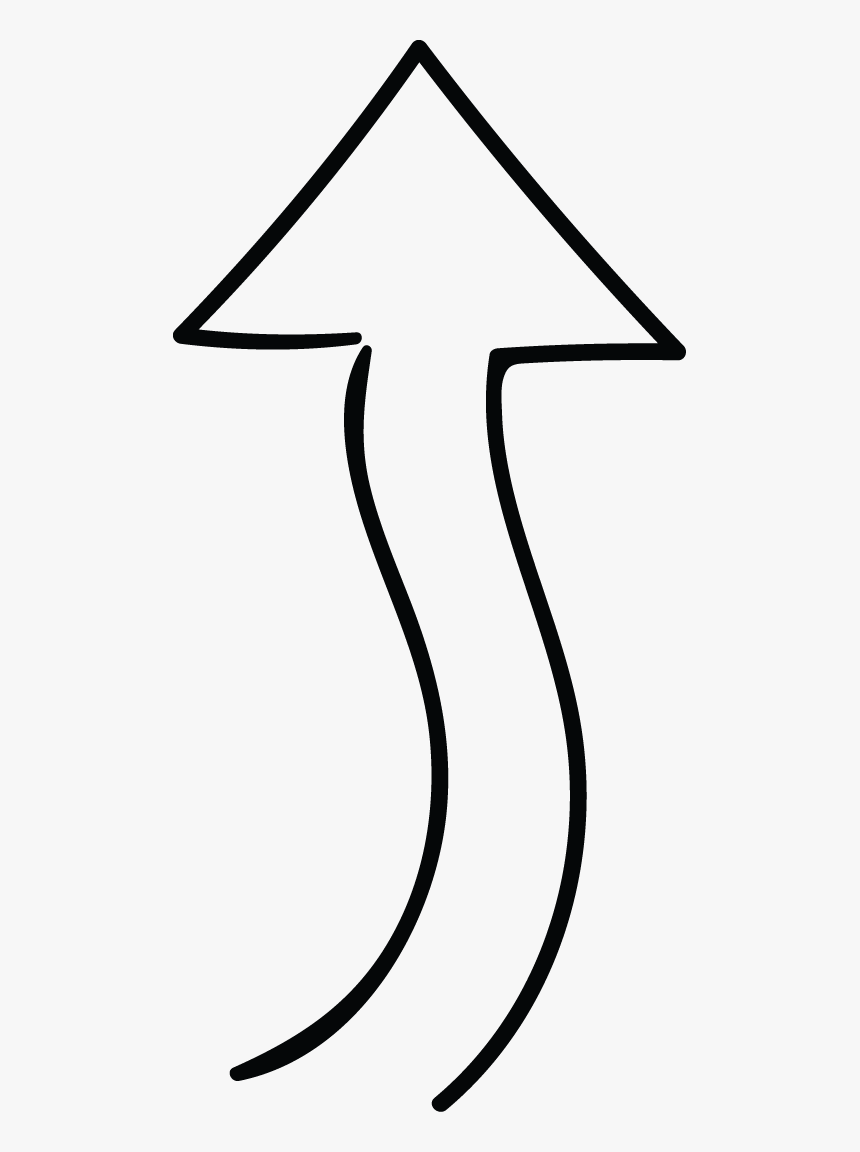 Up Arrow Doodle Line, HD Png Download