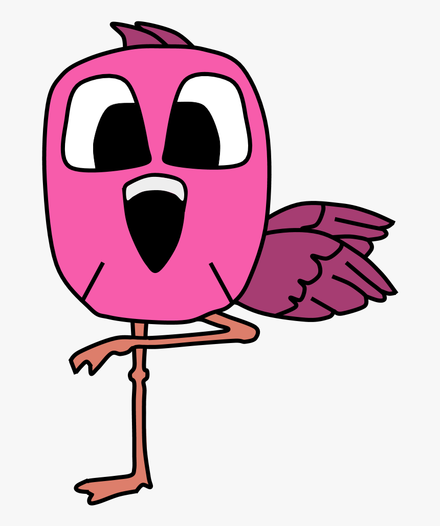 Flamingo, Big Eyes, Cartoon Animal, HD Png Download