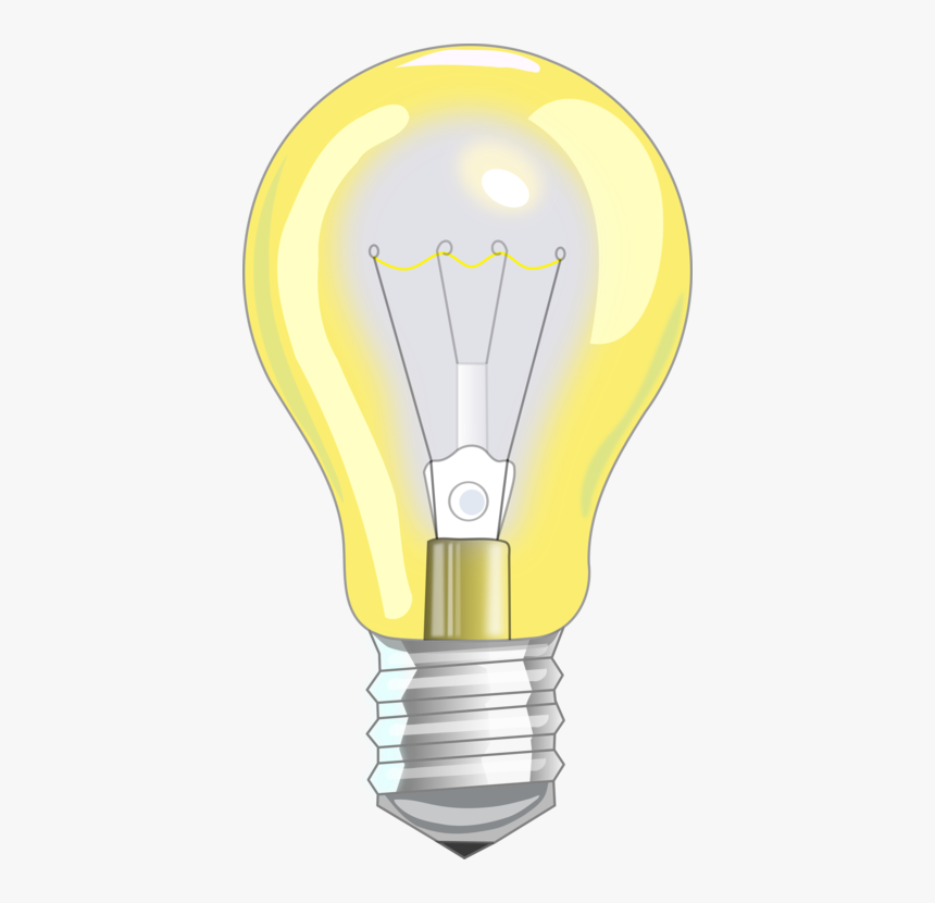 Clip Art Incandescent Lamp Electricity Free - Bombilla Encendida, HD Png Download