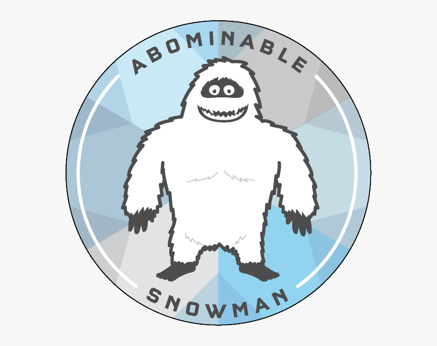 Abominable Snowman Badge - Cartoon, HD Png Download