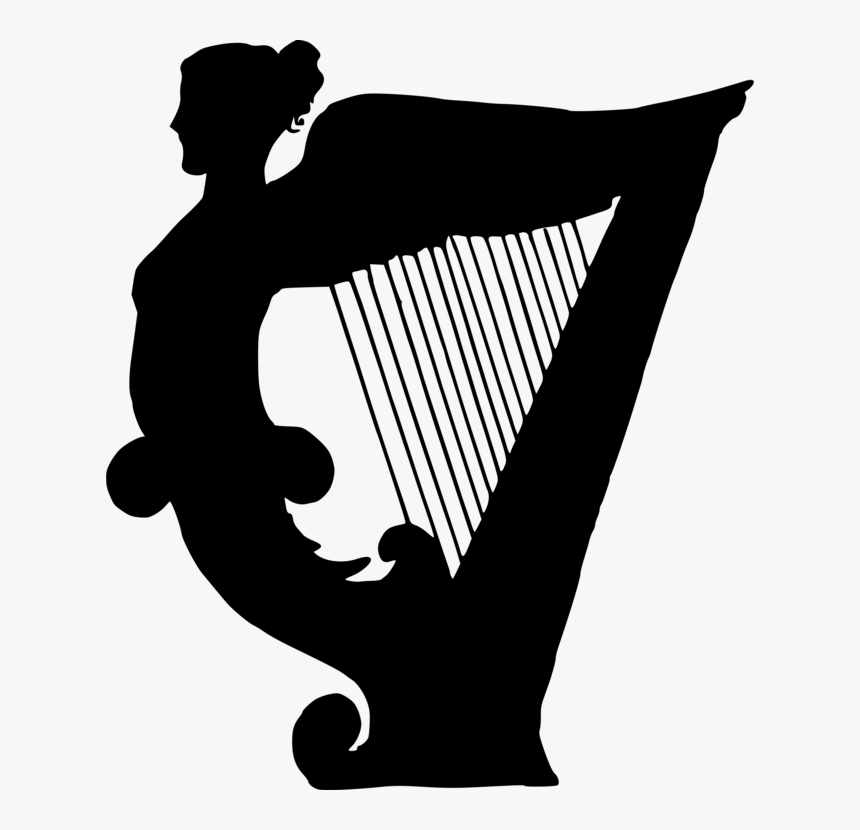Celtic Harp String Instruments Musical Instruments - Silhouette Images Of Music Instruments, HD Png Download