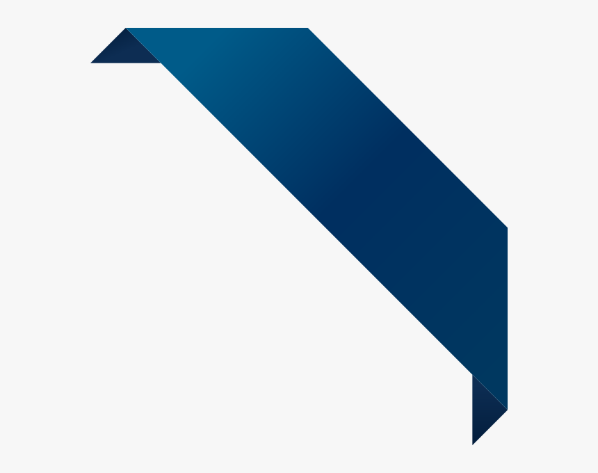 Corner Ribbon02 Navy Blue - Blue Corner Ribbon Vector, HD Png Download