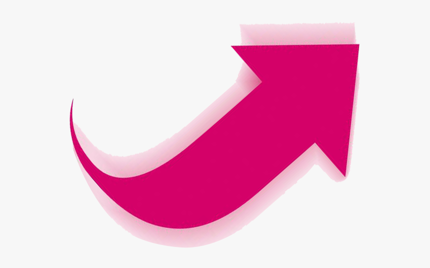 Pink M Font - Curved Arrow Png Pink, Transparent Png