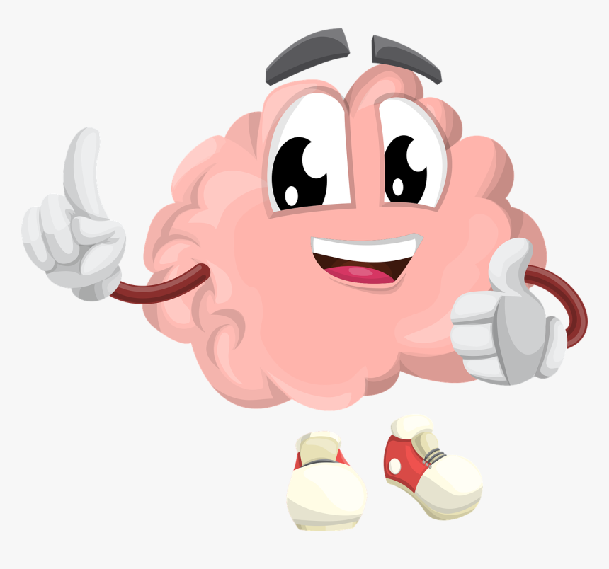 Brain, Character, Organ, Smart, Eyes, Hands, Shoes - Brain Giving Thumbs Up, HD Png Download