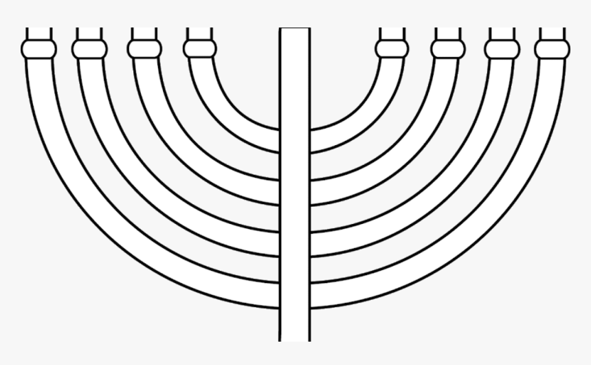 Menorah Outline - Hanukkah, HD Png Download