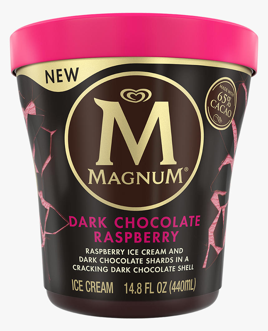 Magnum Dark Chocolate Raspberry - Magnum Ice Cream Transparent Png, Png Download