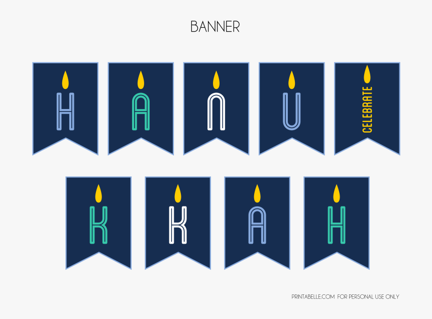 Hanukkah Banner Printable, HD Png Download
