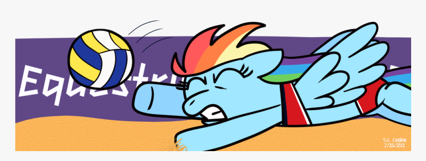 Beach Volleyball Rainbow Dash By Toonboy92484 - Rainbow Dash Volleyball, HD Png Download