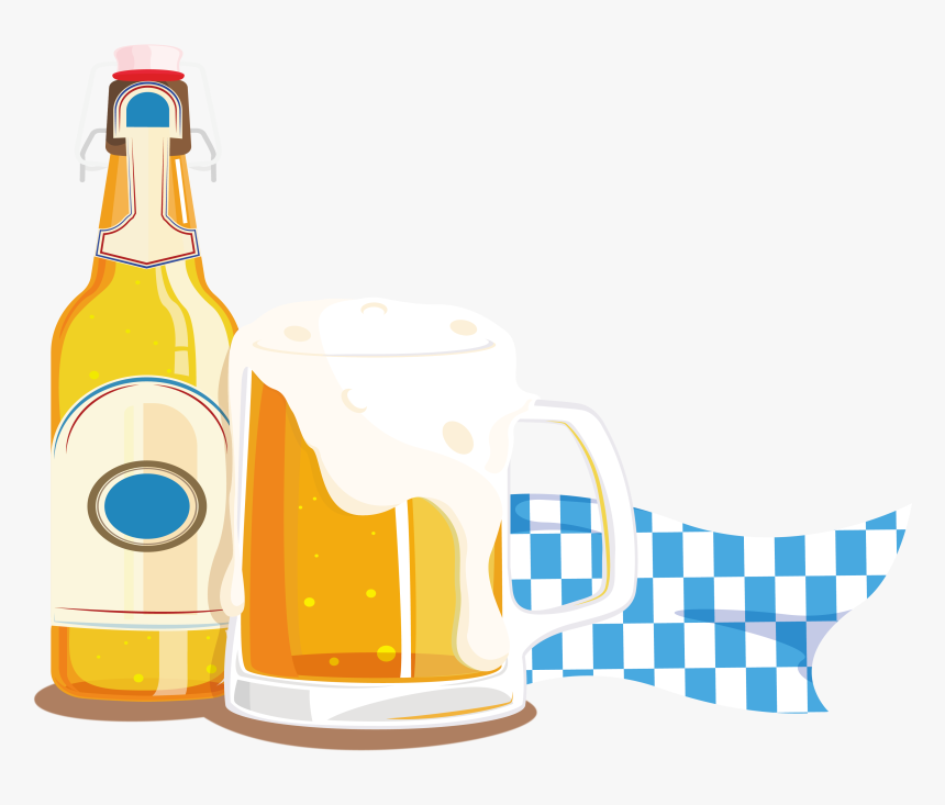 Oktoberfest Vector German Beer Mug - Transparent German Beer Clipart, HD Png Download