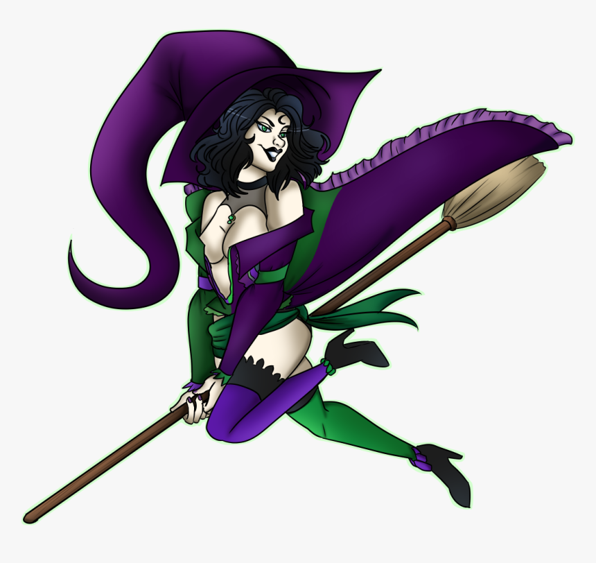 Witch Pinup - Cartoon, HD Png Download