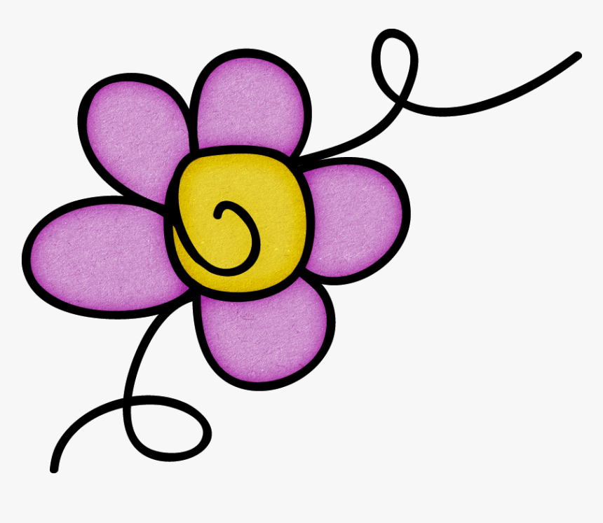 Floral Design Clipart , Png Download - Flower Doodle Clip Art, Transparent Png