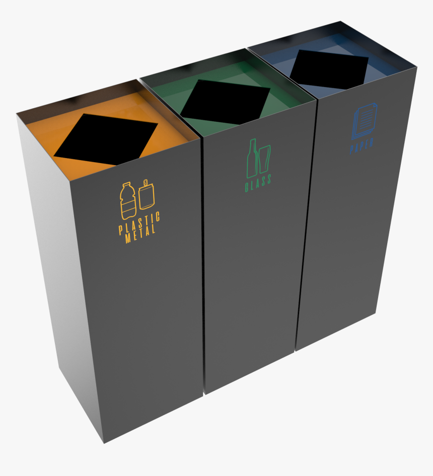 Urban Design Modern Recycling Bin Station - Recycling Sorting Bins Transparent, HD Png Download