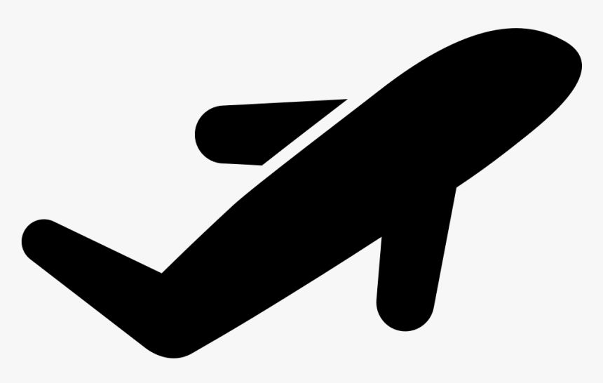 Airplane Filled Silhouette - Airplane Logo Png, Transparent Png