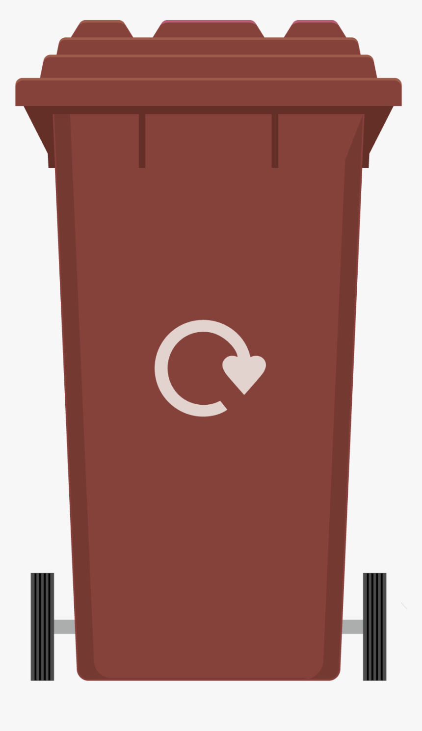 Brown Lidded Bin, HD Png Download
