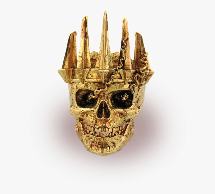 18kt Gold Deathknight Ring Front 1512x , Death-saves - Golden Ring Front Png, Transparent Png