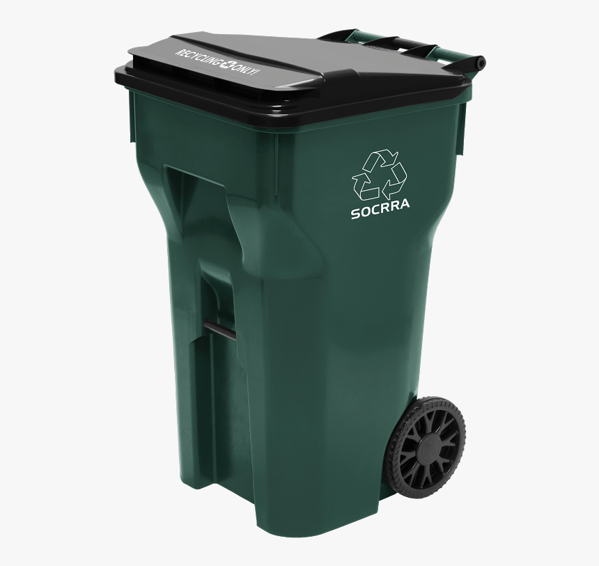 Recycling Bin - Trash And Recycling Carts, HD Png Download