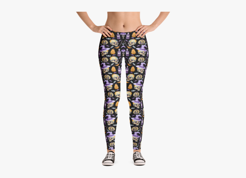 Witchy Skulls And Poison Leggings - Cupcake Leggings, HD Png Download