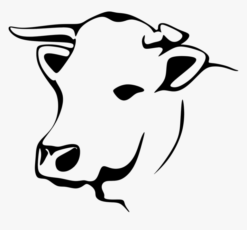 Animal, Barnyard, Cattle, Cow, Livestock, Moo - Line Art Cow Png, Transparent Png