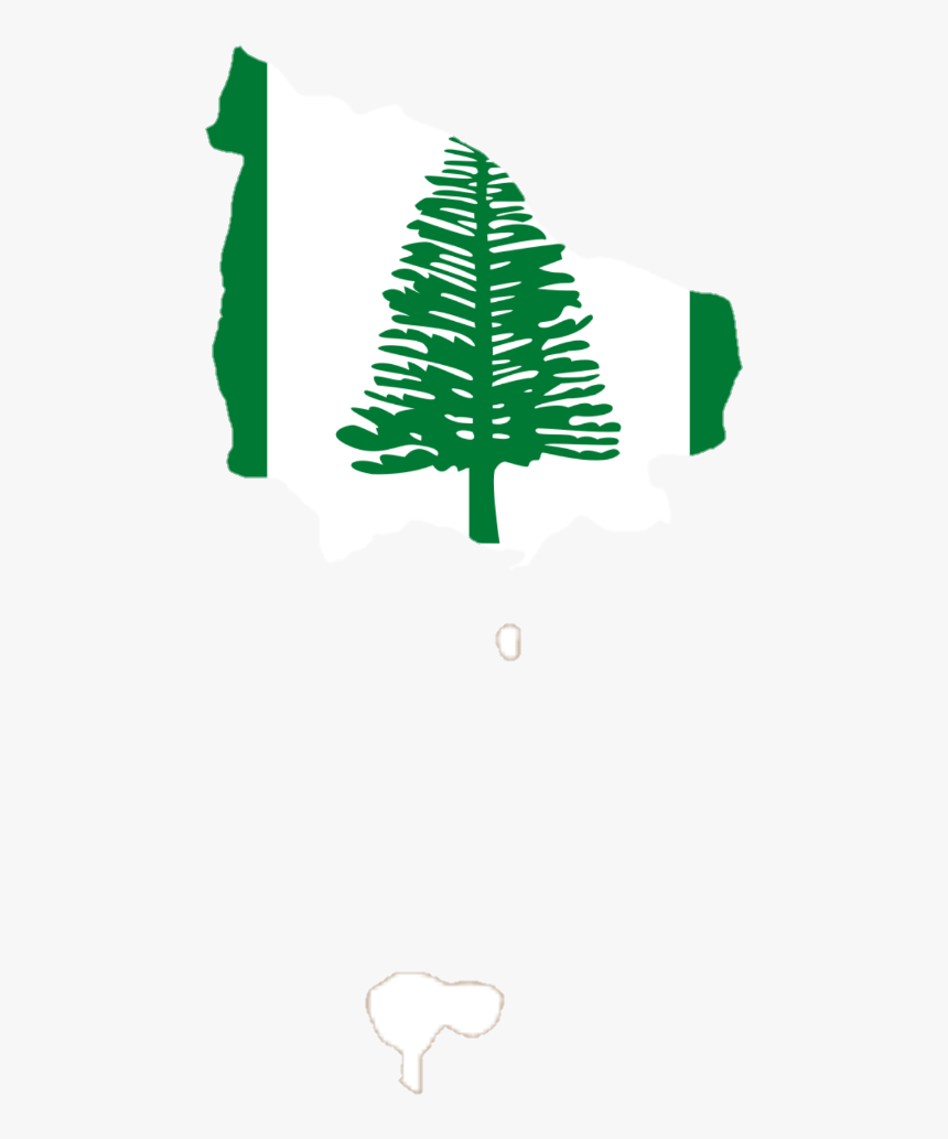 Flag Map Of Norfolk Island - Norfolk Island Flag Map, HD Png Download